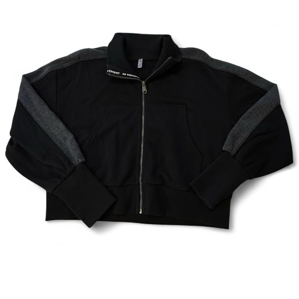 FP Movement Black High Jump Oversize Terry Zip-Up Track Jacket XS - Picture 4 of 16